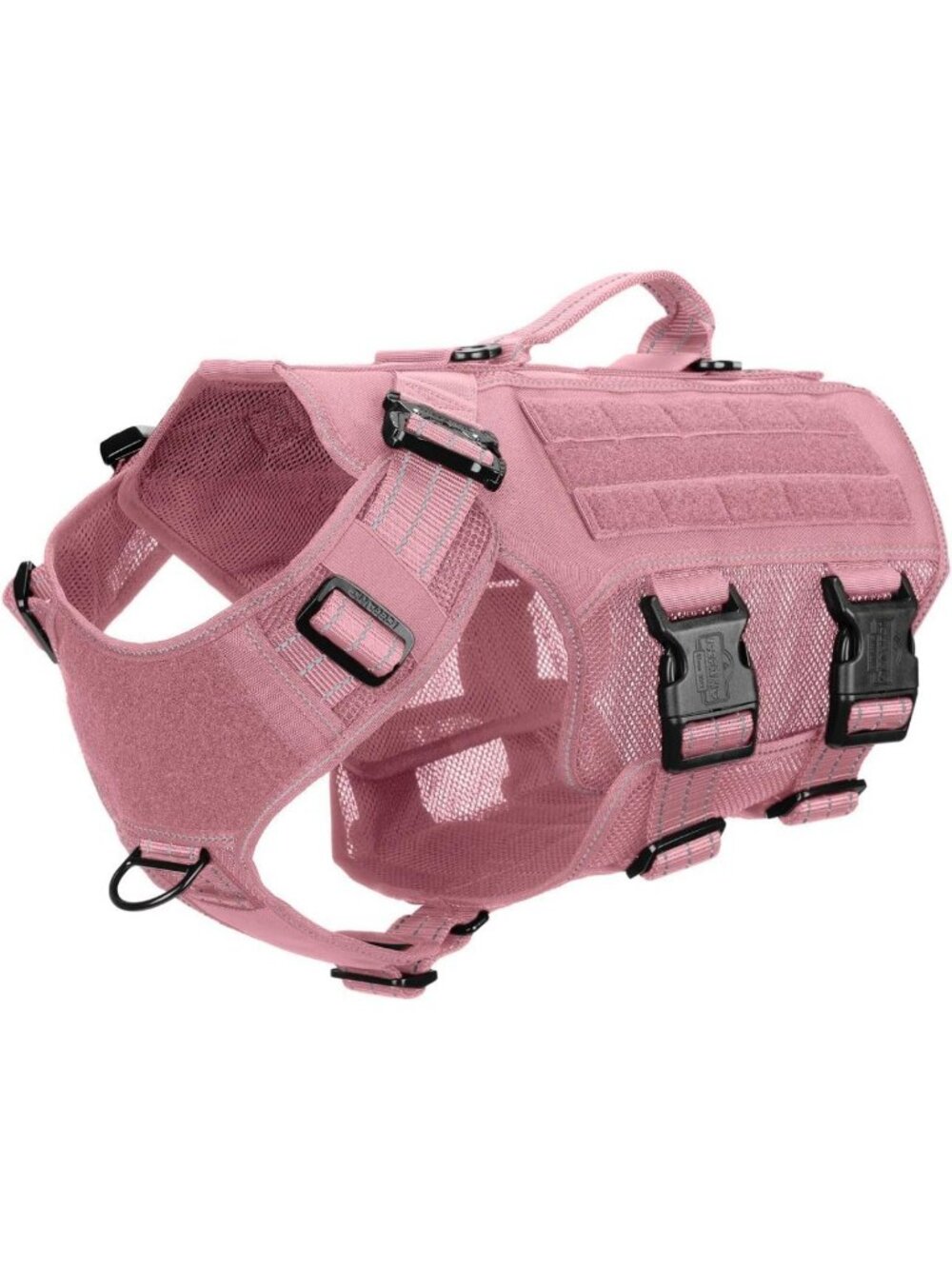 Reflective Tactical Mesh Dog Harness Vest for Large Dogs - Adjustable & Durable